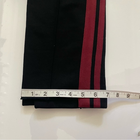 Helmut Lang Terry Tracks Trousers Women Size M Straight Leg Mid Rise Black Wine - Picture 14 of 17